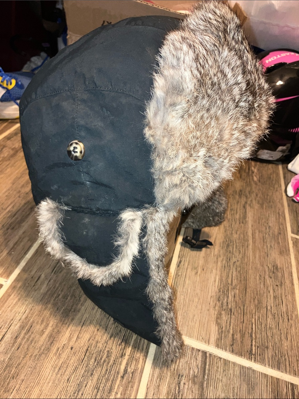 MAD BOMBER RABBIT FUR TRAPPER HAT ADULT UNISEX  M